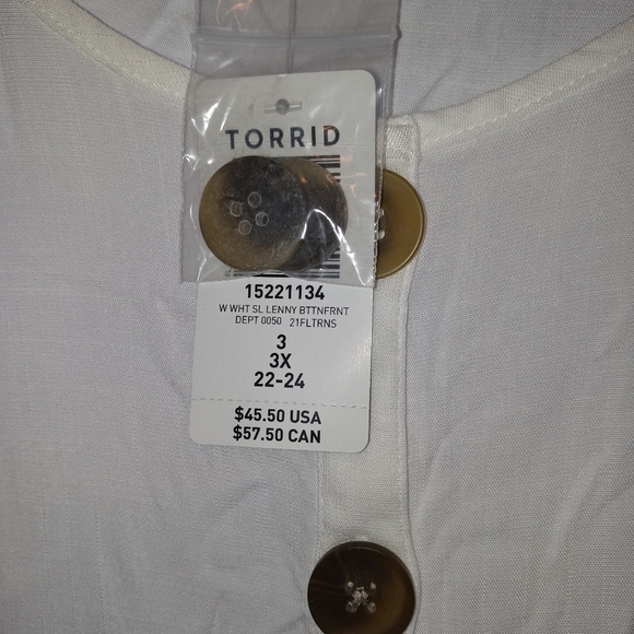 New sof white botyom front sleveless top - Picture 4 of 5